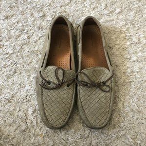 Bottega Veneta Men’s Shoes Gray Woven Suede Leathe